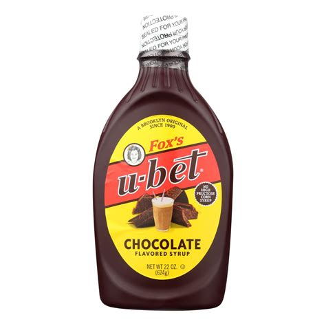 u-bet syrup|H Fox Foxs U.